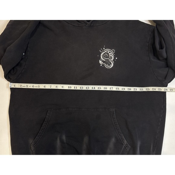 Ripndip Embroidered Graphic Print Dragon Washed Black Hoodie Mens Size Large - Picture 4 of 9